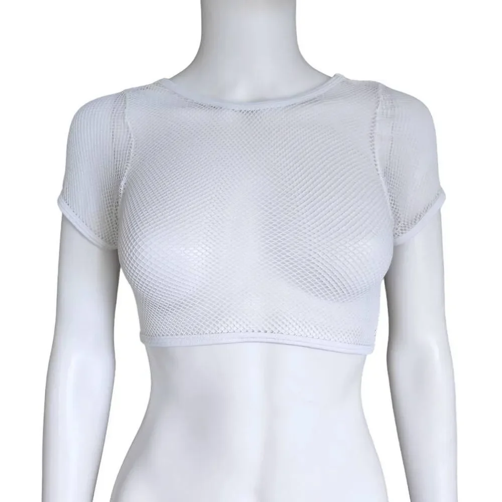fishnet micro crop top - Picture 2 of 4